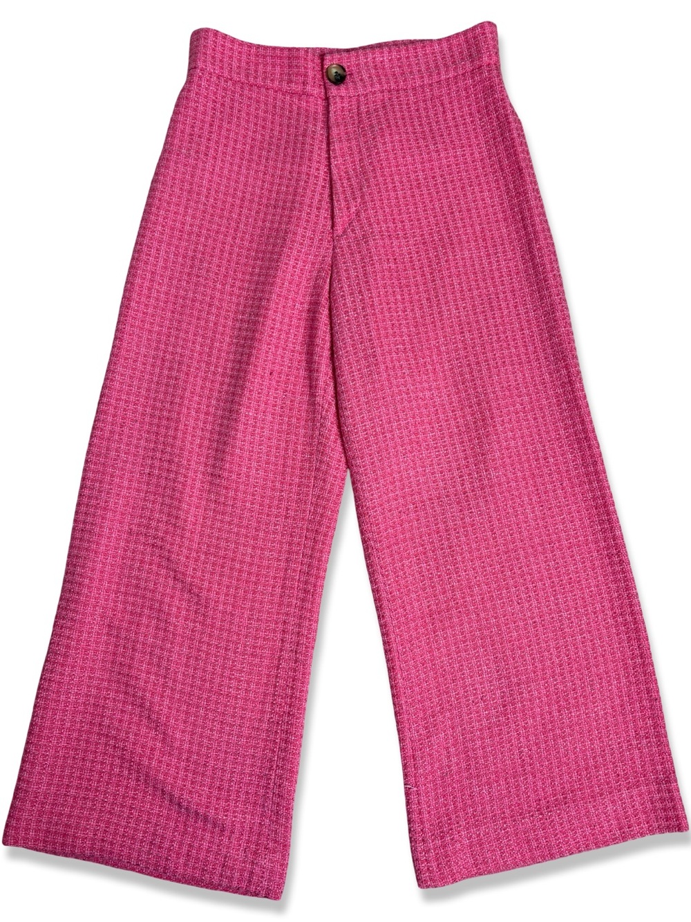ZARA Pink High Waist Tweed Culottes